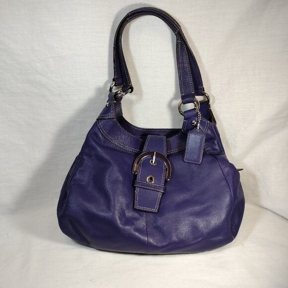 COACH Purple Soho Shoulder Bag - Picture 1 of 15